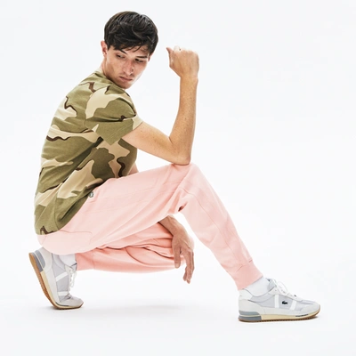 Lacoste Unisex Live Cotton Fleece Sweatpants In Light Pink