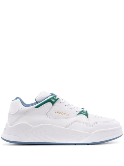 Lacoste Men's Court Slam Tumbled Leather Sneakers In White