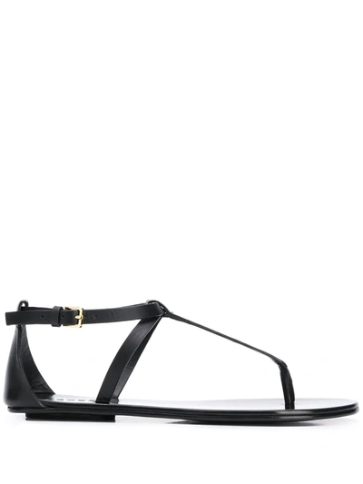 Aspesi Thong Sandals In Black