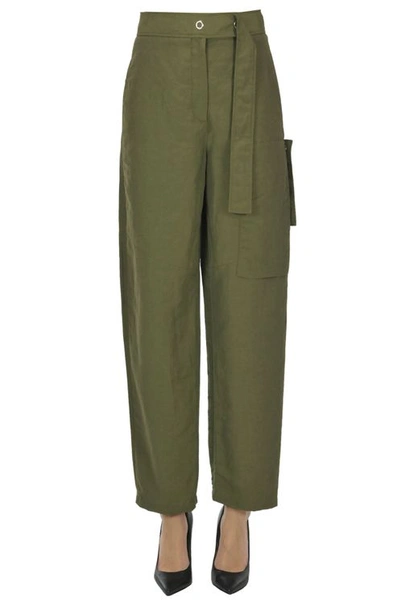 Acne Studios Cargo Style Trousers In Green