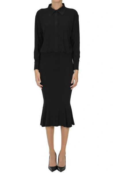 Norma Kamali Jersey Long Dress In Black