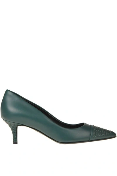 Marc Ellis Studded Leather Pumps In Green