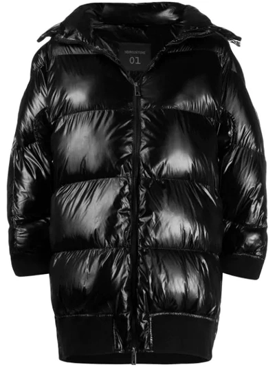 Semicouture Quilted Eco-friendly Down Jacket In Black