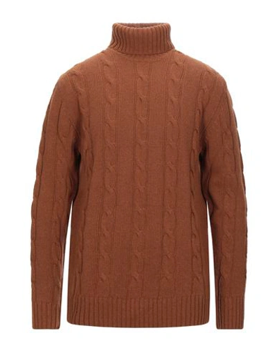 Grey Daniele Alessandrini Turtlenecks In Brown