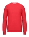 Grey Daniele Alessandrini Sweaters In Red