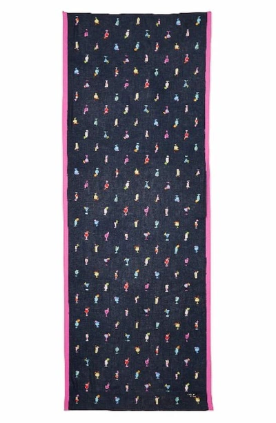 Kate Spade Cocktail Oblong Scarf In Huckleberry