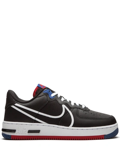 Nike Air Force 1 React Sneakers In Black In Black