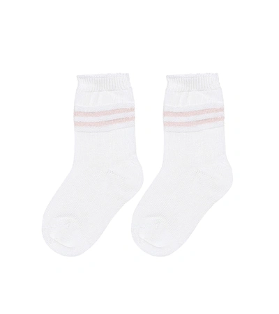 Loro Piana Baby Cotton Socks In White