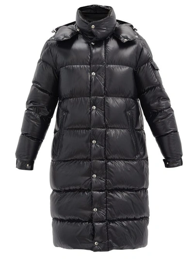 Moncler Hanoverian Down-quilted Hooded Coat In Navy