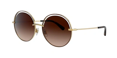 Dolce & Gabbana Dolce&gabbana Woman Sunglasses Dg2262 In Light & Dark Brown Gradient