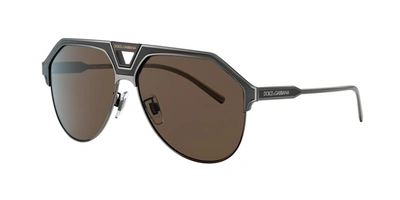 Dolce & Gabbana Dolce&gabbana Man Sunglass Dg2257 In Dark Brown