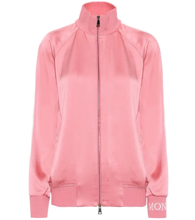 Moncler Camicia Logo-sleeve Track Jacket In Pink