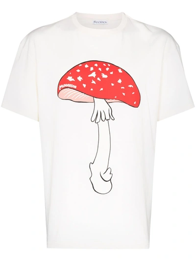Jw Anderson Printed Cotton Jersey T-shirt In White