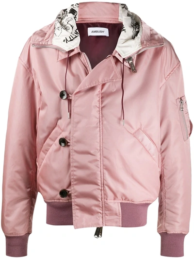 Ambush Reversible Hooded Jacket In Pink