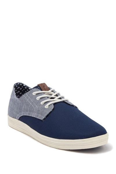 Ben Sherman Preston Two-tone Canvas Sneakers In Navy Nylon