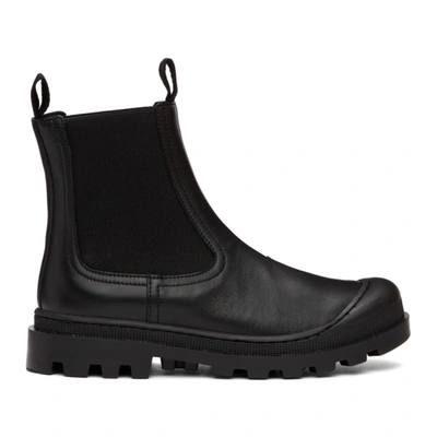 Loewe Black Calfskin Chelsea Boots
