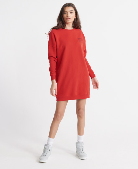 red sweat dress