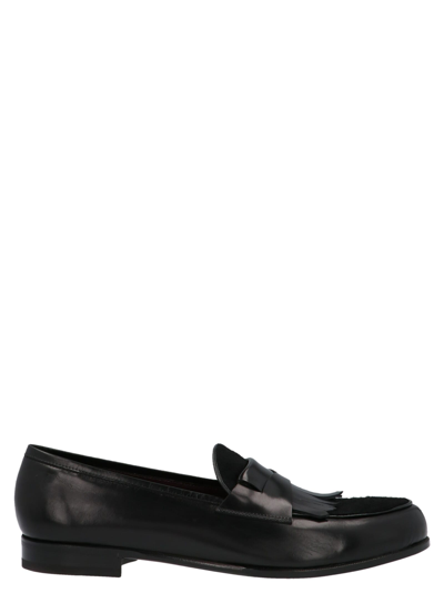 Lidfort Pony Hair Bowl Loafers In Black