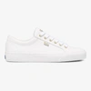 Keds Jump Kick Leather Sneaker In White Gold