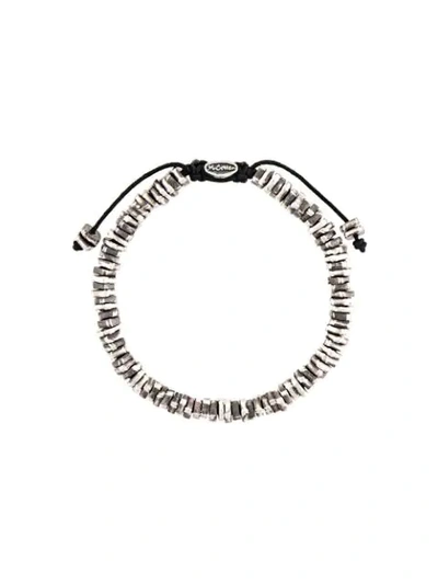 M Cohen Stacked Oxidized Bracelet In Silver
