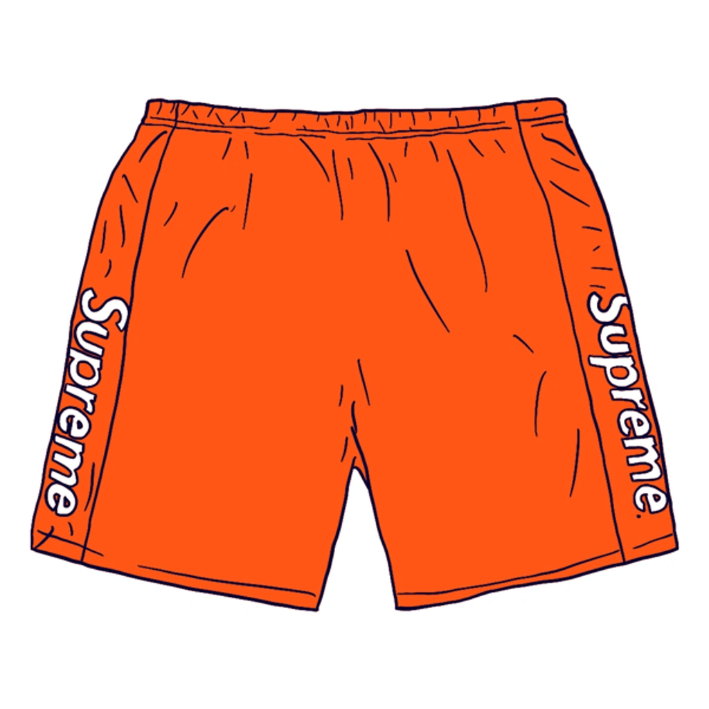 Pre-owned Supreme Mesh Panel Water Short Orange | ModeSens