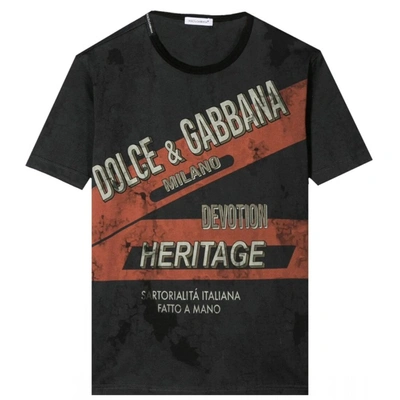 Dolce & Gabbana Kids' Dolce &amp; Gabbana Heritage T-shirt In Nero