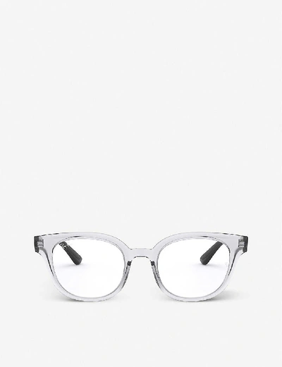 Ray Ban Rx4324v Acetate Square-frame Glasses In Clear
