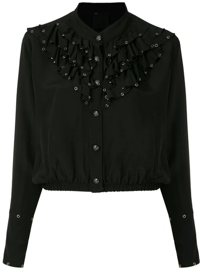 Andrea Bogosian Silk Rome Couture Shirt In Black