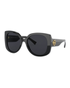 Versace Medusa Icon Square-frame Sunglasses In Dark Grey