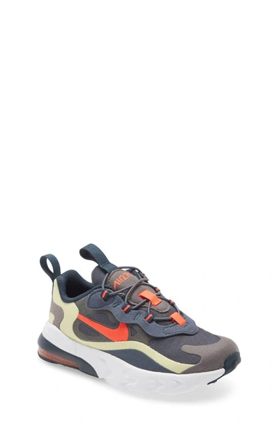 Nike Kids' Air Max 270 React Sneaker In Iron Grey/ Crimson/ Ocean