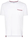 Thom Browne Tri-stripe Detail T-shirt In White