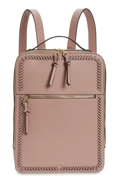 Calpak Kaya Faux Leather Laptop Backpack In Mauve