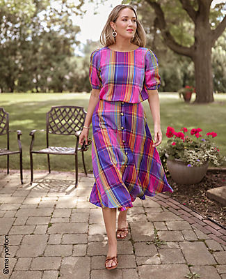 ann taylor madras dress