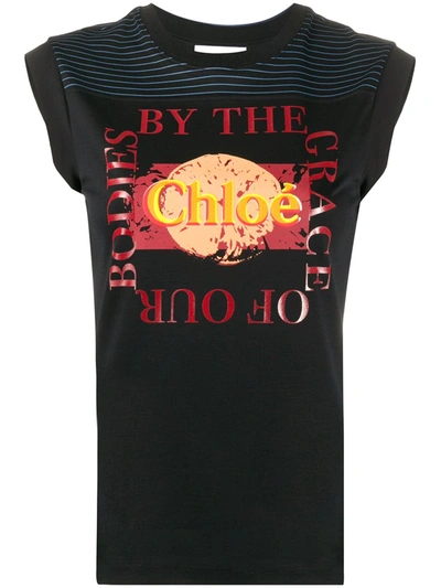 Chloé By The Grace Of Our Bodies Sleveless Tee In Black