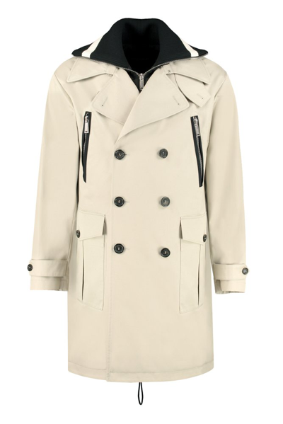 Dsquared2 Double-breasted Trench Coat In Beige