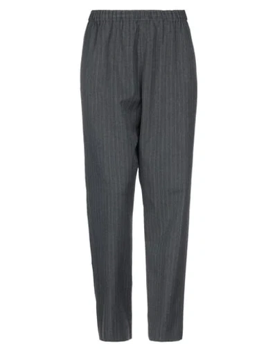Dries Van Noten Pinstriped Trousers In Charcoal