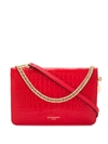 Givenchy Crossbody Bag In Crocodile Embossed Leather In Red