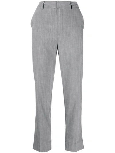 Ganni Straight-leg Tailored Trousers In Grey