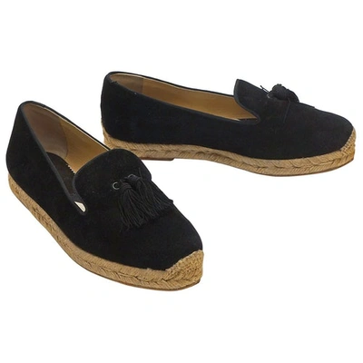 Pre-owned Christian Louboutin Black Suede Espadrilles