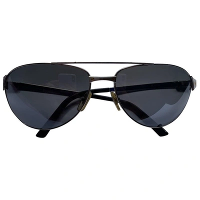 Pre-owned Cartier Santos Anthracite Metal Sunglasses