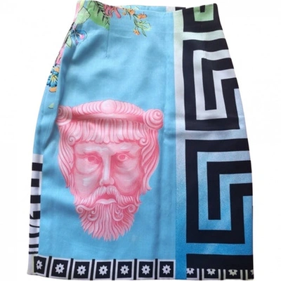 Pre-owned Versace Wool Skirt In Multicolour