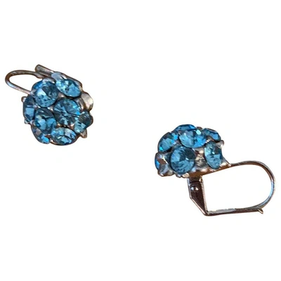 Pre-owned Swarovski Earrings In Blue