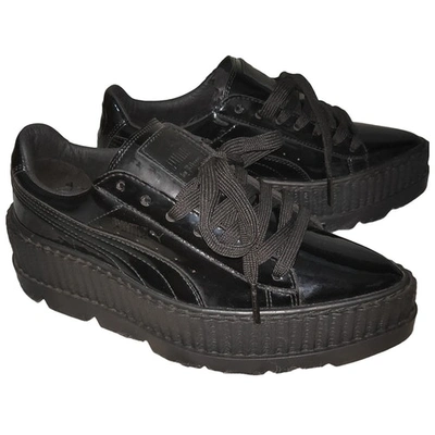 Pre-owned Fenty X Puma Patent Leather Trainers In Black