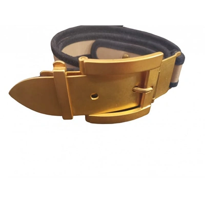 Pre-owned Marni Leather Belt In Grey