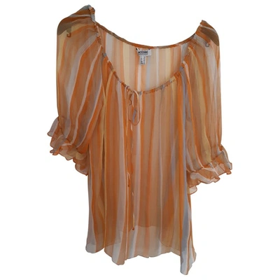 Pre-owned Moschino Cheap And Chic Silk Blouse In Orange