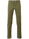 Moncler Classic Chino Trousers In Green