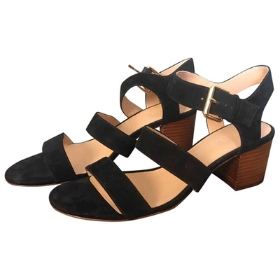 Pre-owned Jcrew Black Suede Sandals