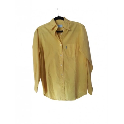 Pre-owned Valentino Yellow Cotton Shirts