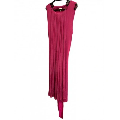 Pre-owned Hoss Intropia Silk Mid-length Dress In Purple