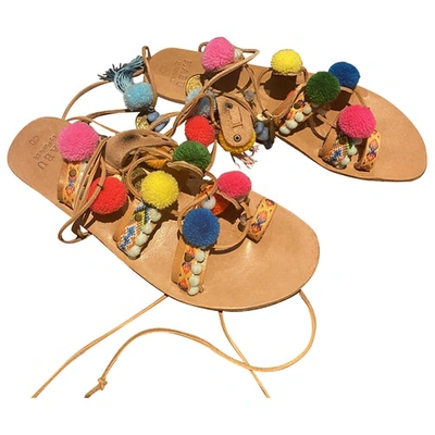 Pre-owned Mabu By Maria Bk Leather Sandal In Multicolour